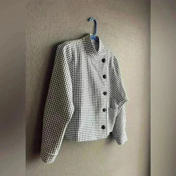 CAbi Jackets & Blazers - Cabi Black White Windowpane Blazer Jacket size XS